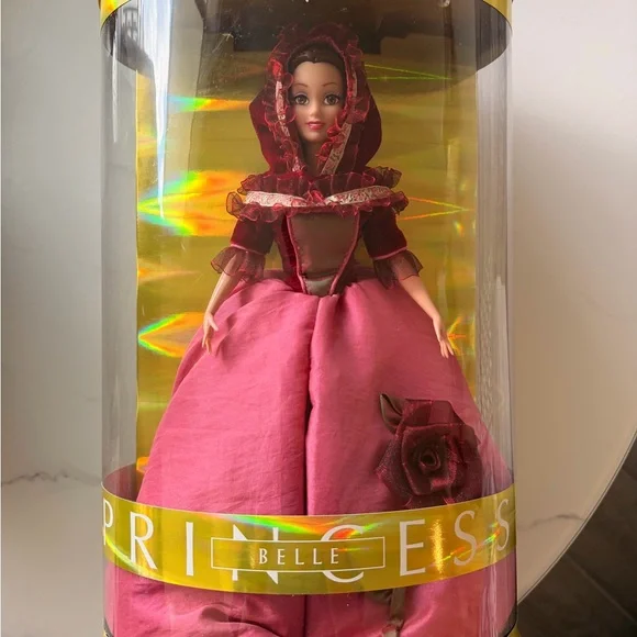 strapless open back dress Princess Belle Red Dress Holiday Costume Christmas Belle Dress For Adu –  Lydiacosplay main image 0